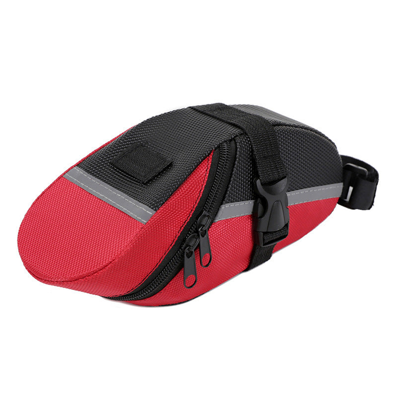 Red Water Resistant Bicycle Saddle Bag Under Seat Wedge Pack