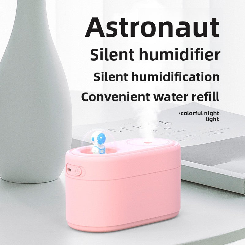 Pink Rechargeable Mini Astronaut Air Humidifier
