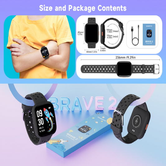 Purple Kids Smart Watch Fitness Tracker for Boys and Girls