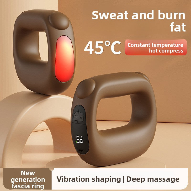 Black Portable Fascia Massage Ring Vibration Massager