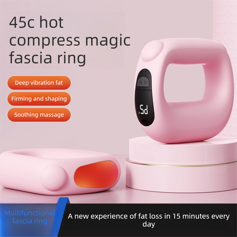 Black Portable Fascia Massage Ring Vibration Massager