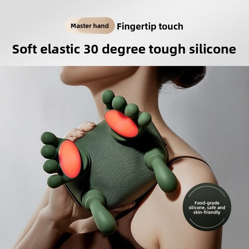 Green Cordless Shoulder and Neck Massager for Pain Relief and Relaxation