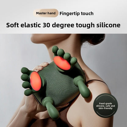 Green Cordless Shoulder and Neck Massager for Pain Relief and Relaxation