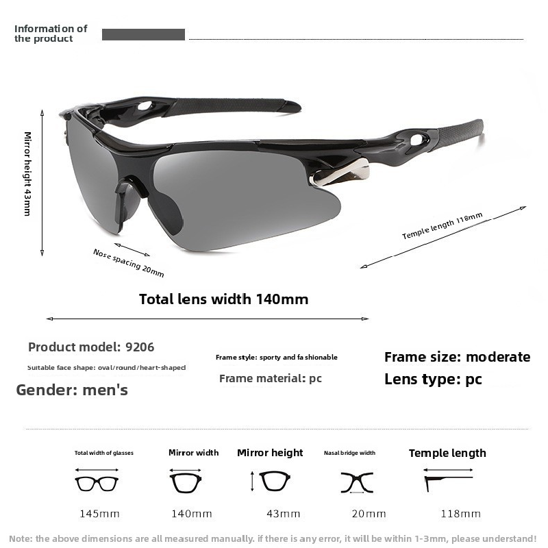 2-PCS Bright black frame with white mercury Men's Sports Cycling Sunglasses Windproof PC Frame Wrap Around Design for Riding Fishing Running Reliable Outdoor Protection Australian Style