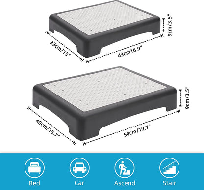 Half Step Stool Non-Slip Mobility Aid Large Platform (50x40cm)