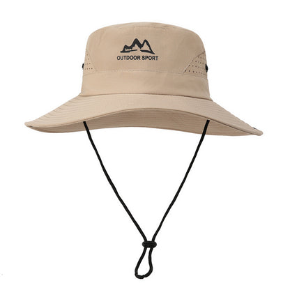 Wide Brim Sun Hat Waterproof UV Protection Boonie Bucket Cap Mesh Breathable for Fishing Hiking Camping Outdoor French Grey