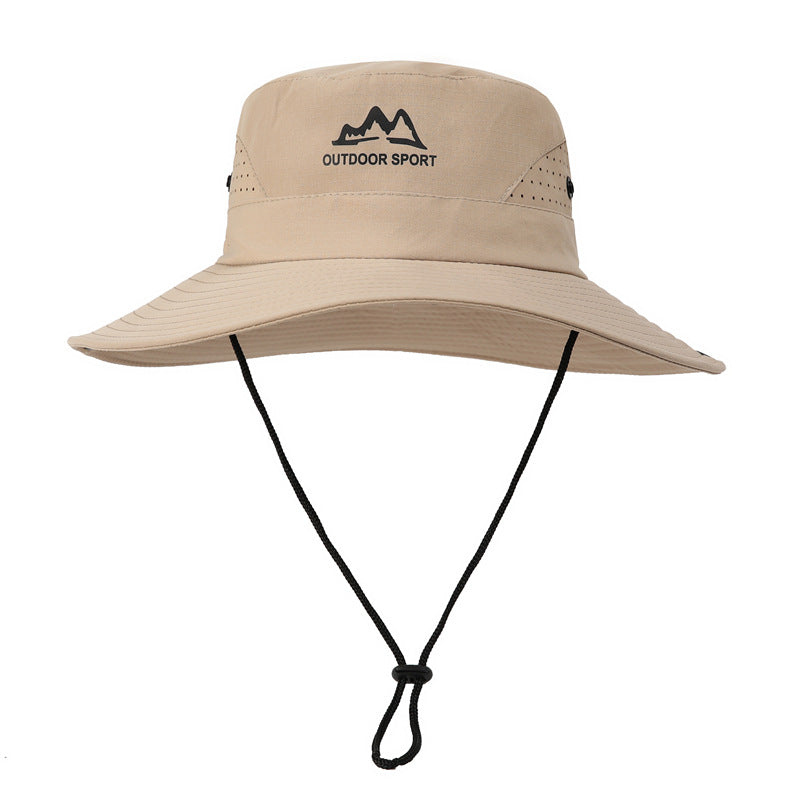 Wide Brim Sun Hat Waterproof UV Protection Boonie Bucket Cap Mesh Breathable for Fishing Hiking Camping Outdoor Coffee