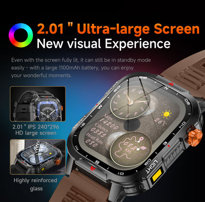 Rugged Outdoor Smart Watch for Men - Orange