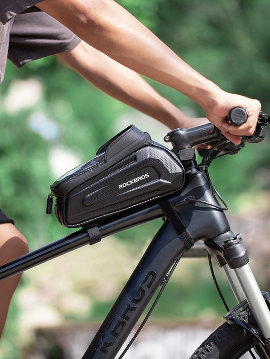 Hard Shell Bike Top Tube Bag - Black