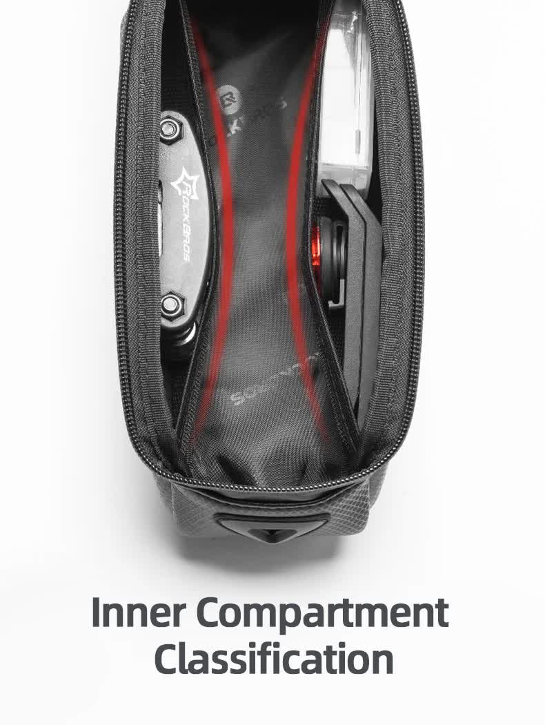 Hard Shell Bike Top Tube Bag - Black