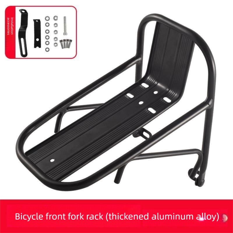 Aluminium Alloy Bicycle Front Rack Carrier Heavy Duty Fork Mount Cargo Shelf