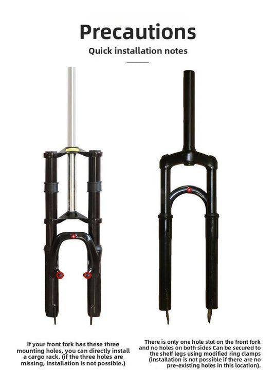Universal Aluminium Bicycle Front Rack Carrier with Mounting Hose Clamps