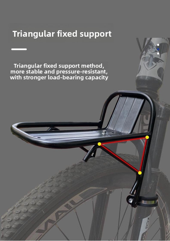 Universal Aluminium Bicycle Front Rack Carrier with Mounting Hose Clamps