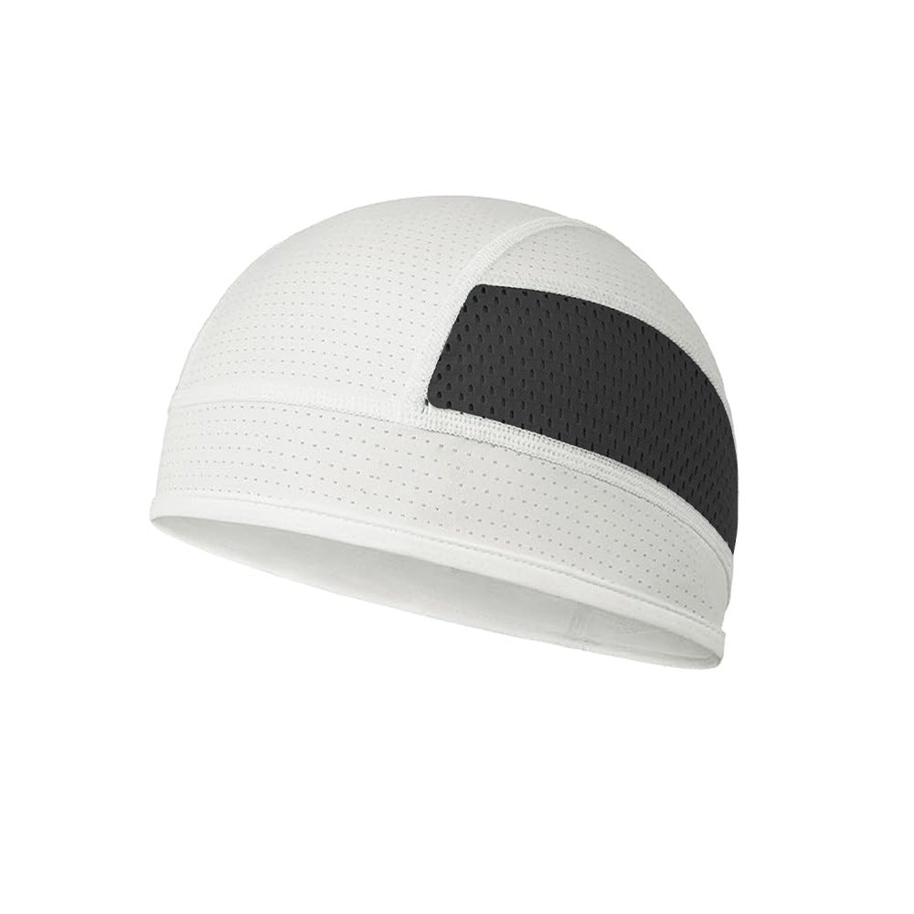 Cooling Mesh Skull Cap Helmet Liner Sweat Wicking Quick Dry Beanie White