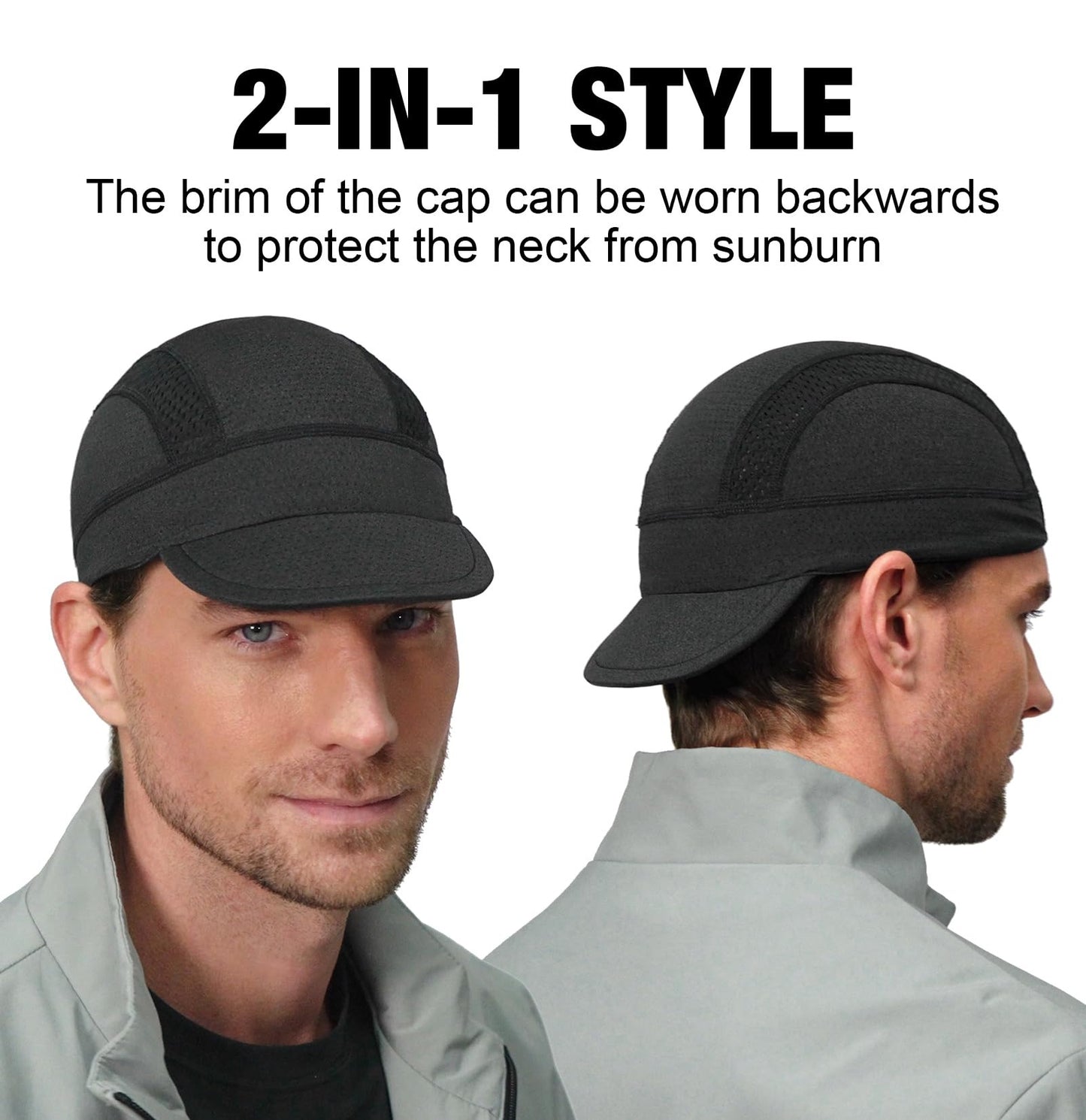 Blue Mesh Cycling Cap Under Helmet Liner Breathable Skull Cap - 55-60cm