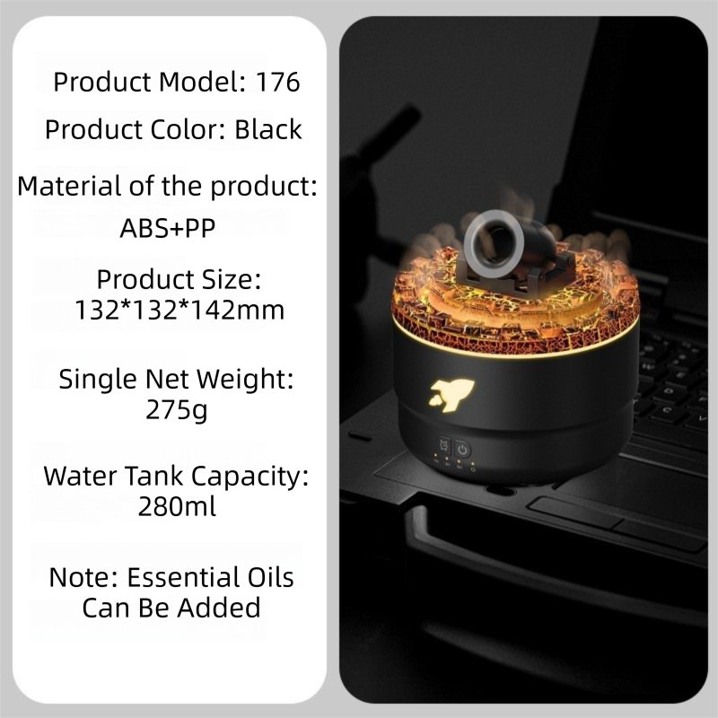 176 Black Simulation Turret Diffuser & Humidifier