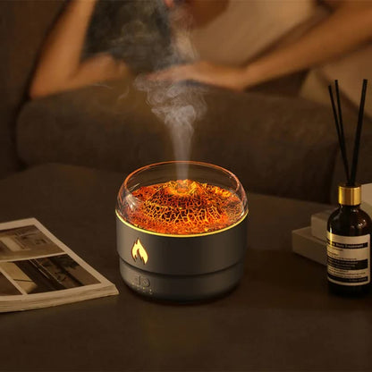167 Black Simulation Volcano Diffuser & Humidifier