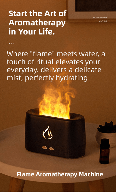 Best Black 3D Simulation Flame Aroma Diffuser Humidifier | Buy Online at Furniture Things Australia
