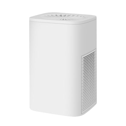 White Compact Desktop Air Purifier with Dual Activated Carbon Filter