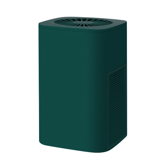 Green Compact Desktop Air Purifier with Dual Activated Carbon Filter