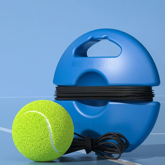 Portable Self-Study Tennis Training Set -  Tennis Rebounder with High-Elasticity String, Baseboard & Durable Training Ball