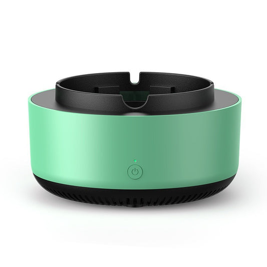 Green Compact 2-in-1 Negative Ion Air Purifier Ashtray