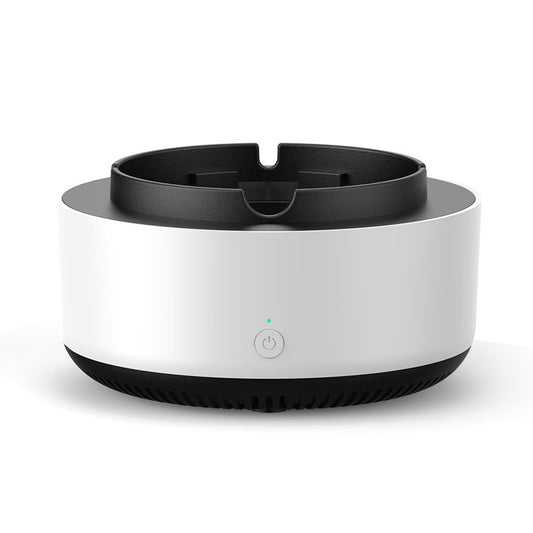 White Compact 2-in-1 Negative Ion Air Purifier Ashtray