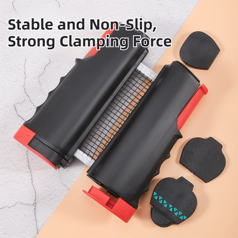 Grey Portable Table Tennis Set with 2 Paddles, 3 Balls and Carry Bag - 165cm Retractable Ping Pong Net & Post - Indoor/Outdoor Professional Training Kit