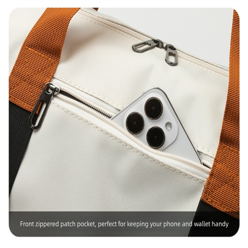 khaki Large Capacity Travel Duffel Bag for Women with Yoga Mat Holder and Shoe Compartment Water Resistant Weekend Bag Ideal for Local Gym and Travel Use