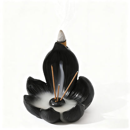 Pink Zen Lotus Waterfall Backflow Aroma Diffuser