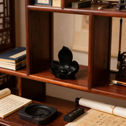 Black Zen Lotus Waterfall Backflow Aroma Diffuser