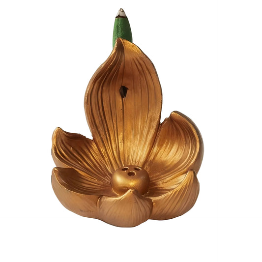 Gold Zen Lotus Waterfall Backflow Aroma Diffuser