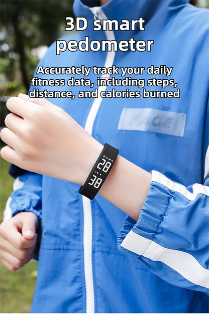 White Alarm Smart Silicone Wristband with 3-Alarm Settings