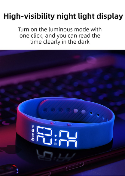 Beige Smart Silicone Wristband with 3-Alarm Settings