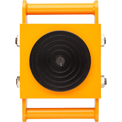 VEVOR 4PCS Machinery Skate Dolly, 17637LBS/8T Industrial Machinery Mover, Heavy Duty Carbon Steel Machinery Moving Skate with 4 PU Wheels and 360° Rotation Non-Slip Cap for Warehouse Workshop Factory
