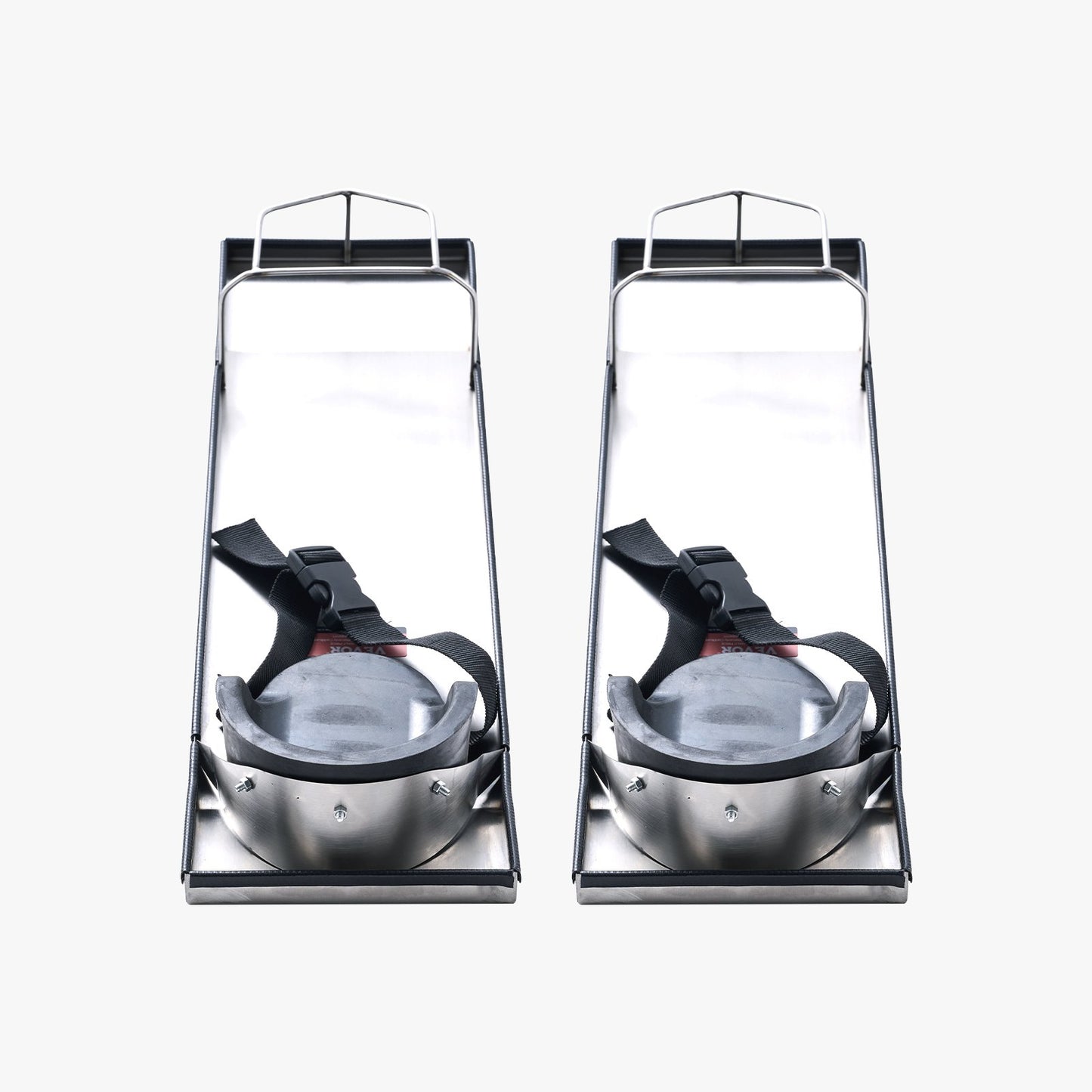 VEVOR Concrete Knee Boards Stainless Steel, 30'' x 8'' Concrete Sliders, Knee Boards For Concrete, Concrete Knee Pads Moving Sliders, with Knee Pads & Board Straps for Cement and Concrete Finishing