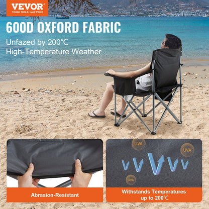 Camping Folding Chair for Adults - Black