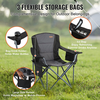 Camping Folding Chair for Adults - Black