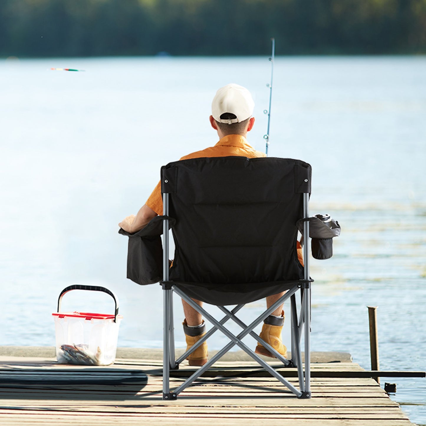 Camping Folding Chair for Adults - Black