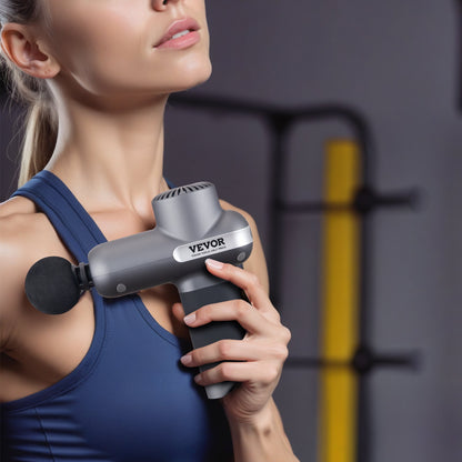 Percussion Muscle Massager for Athletes - with 5 Speed Levels & 6 Massage Heads