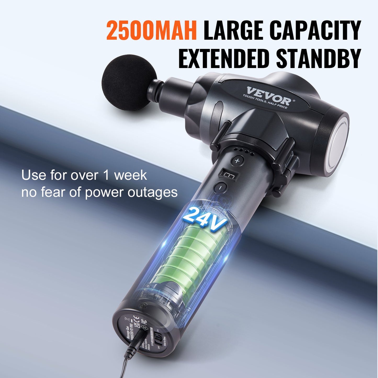Massage Gun Deep Tissue with 9 Speed Levels & 6 Massage Heads