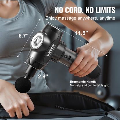 Massage Gun Deep Tissue with 9 Speed Levels & 6 Massage Heads