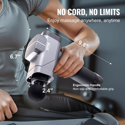 Massage Gun Deep Tissue with 8 Speed Levels & 6 Massage Heads