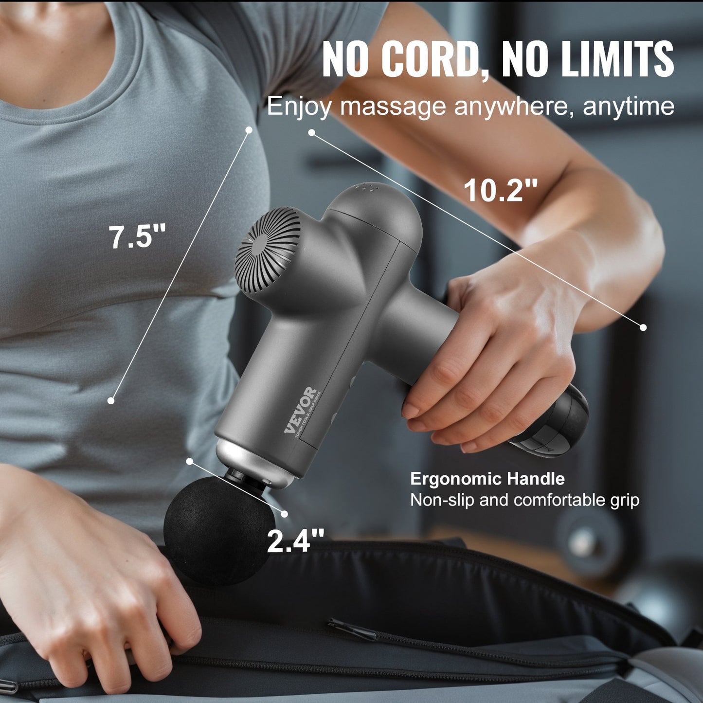 Massage Gun Deep Tissue with 8 Speed Levels & 6 Massage Heads