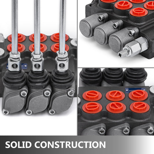 3 Spool Hydraulic Control Valve for Tractors Loaders Tanks