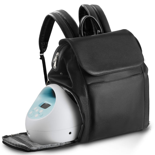 Breast Pump Backpack, Breast Feeding Bag with Ice Pack, Fits for S1/S2 - Black