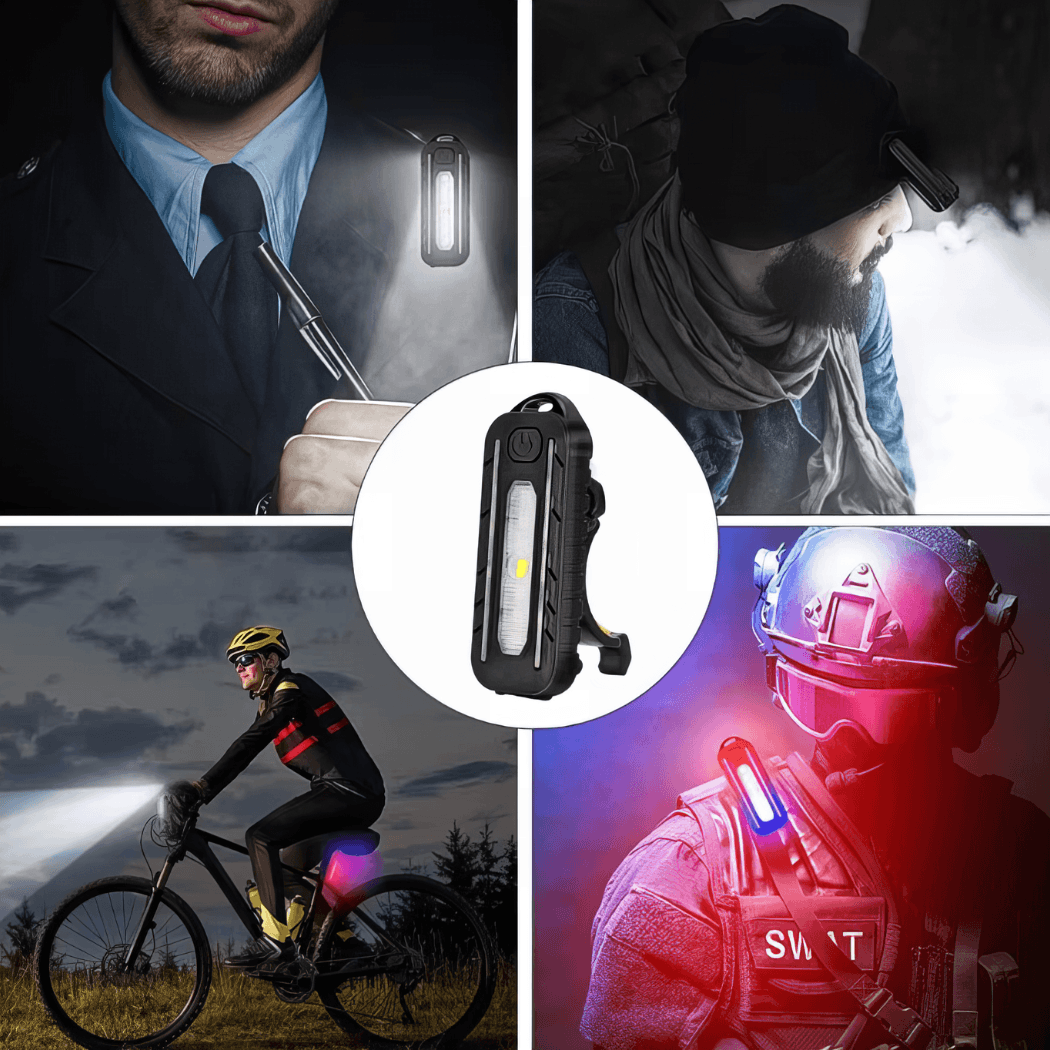 Best LED Red White Blue Flashing Chest Clip Strobe Light | Buy Online at Furniture Things Australia