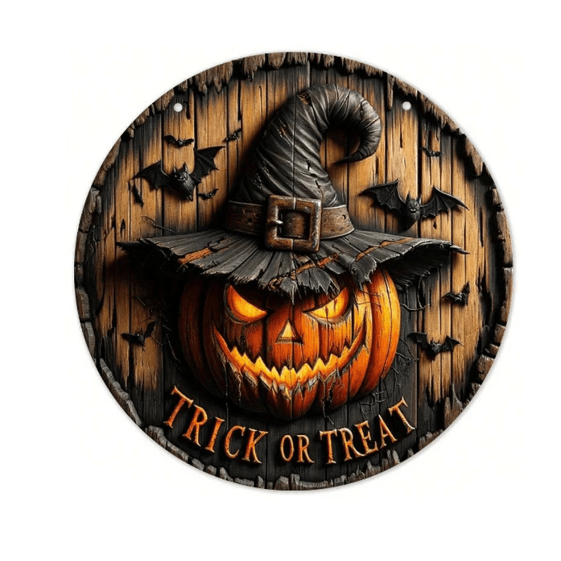 Best Halloween Wreath Wooden Retro Pumpkin Head Decoration | Buy Online at Furniture Things Australia