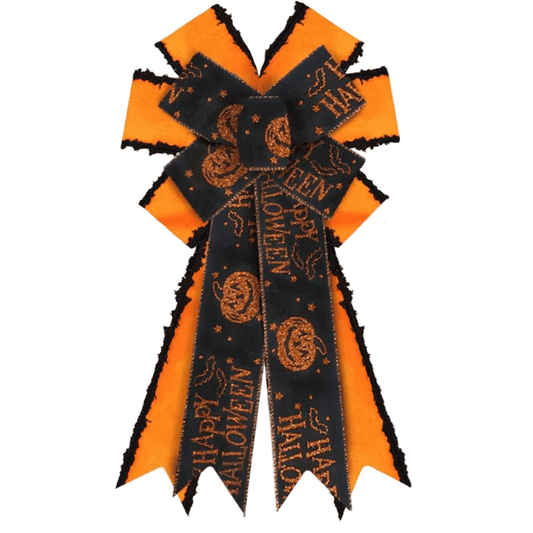 Best Halloween Burlap Bow Pumpkin Orange Black Wreath Decoration | Buy Online at Furniture Things Australia