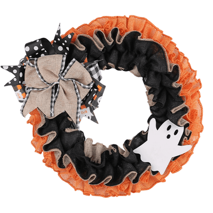 Best Halloween Wreath Plaid Bow Ribbon Hanging Decoration | Buy Online at Furniture Things Australia